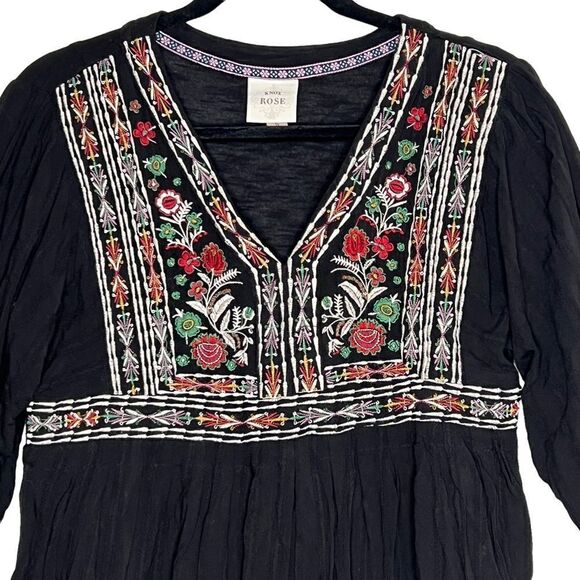 KNOX Rose Bohemian Embroidered Peasant Blouse small - Picture 9 of 14